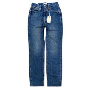 GOOD AMERICAN Classic High Waist Raw Ankle Jeans Size 2 NWT